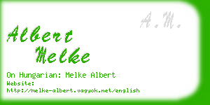 albert melke business card